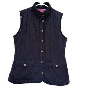 The Savile Row Co Quilted Gilet Vest Navy Plaid Lining Size M Equestrian Preppy‎